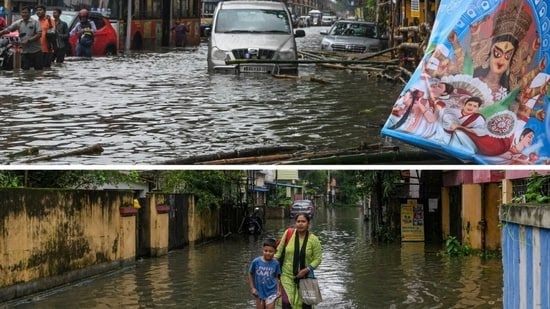 Kolkata rain live updates: 7 dead as city floods, train, flights hit; schools get early Durga Puja leaves