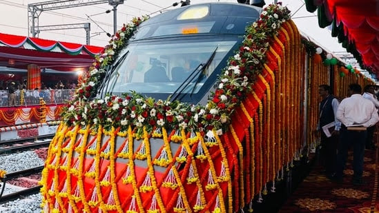 PM Modi flags off four new Vande Bharat trains from Varanasi. 