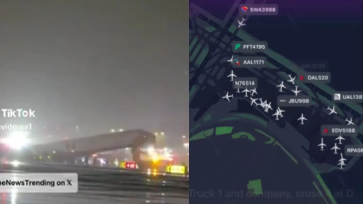 Air Canada Express plane collides with vehicle at New York’s LaGuardia airport, several injured