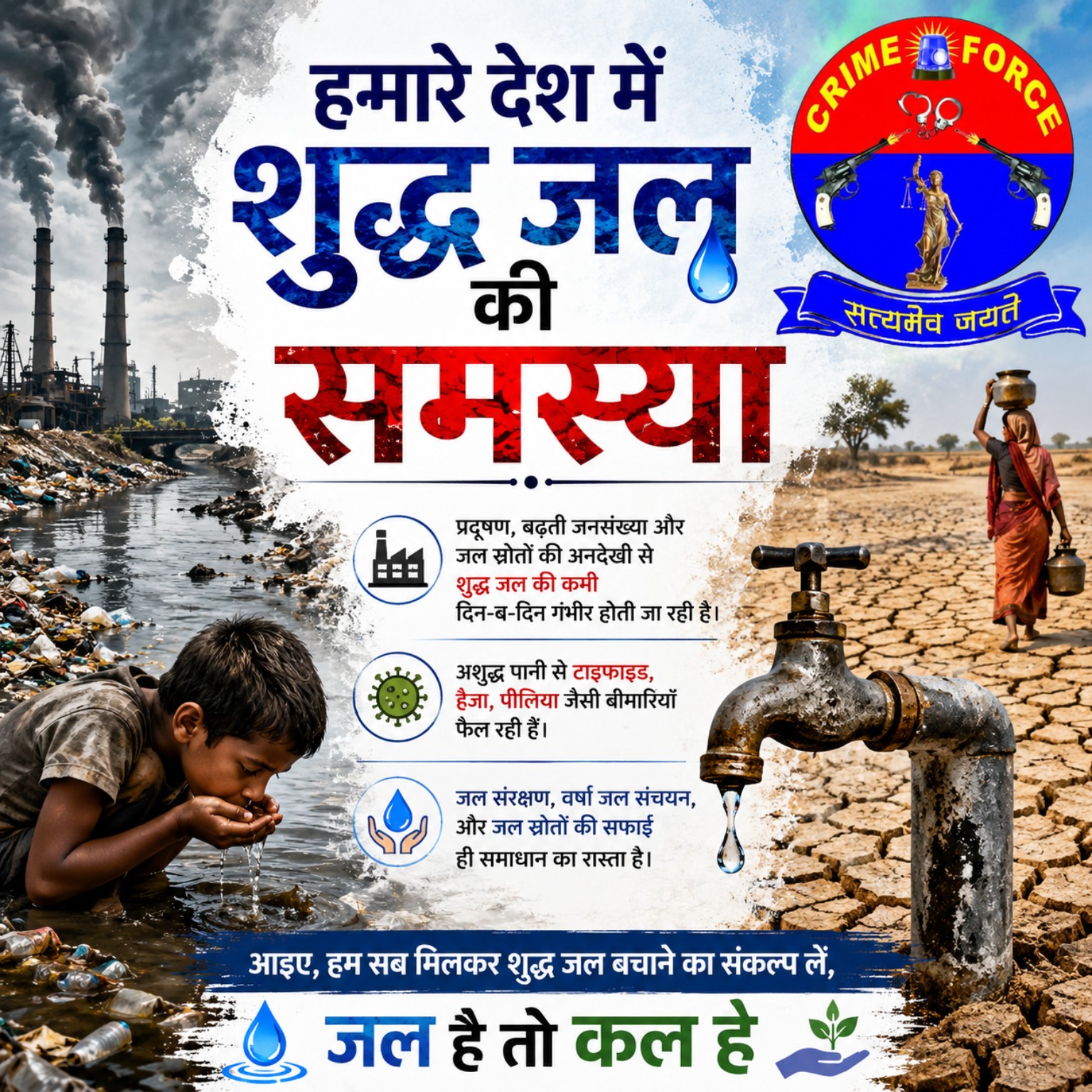 हमारे देश में शुद्ध जल की समस्या